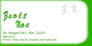 zsolt noe business card